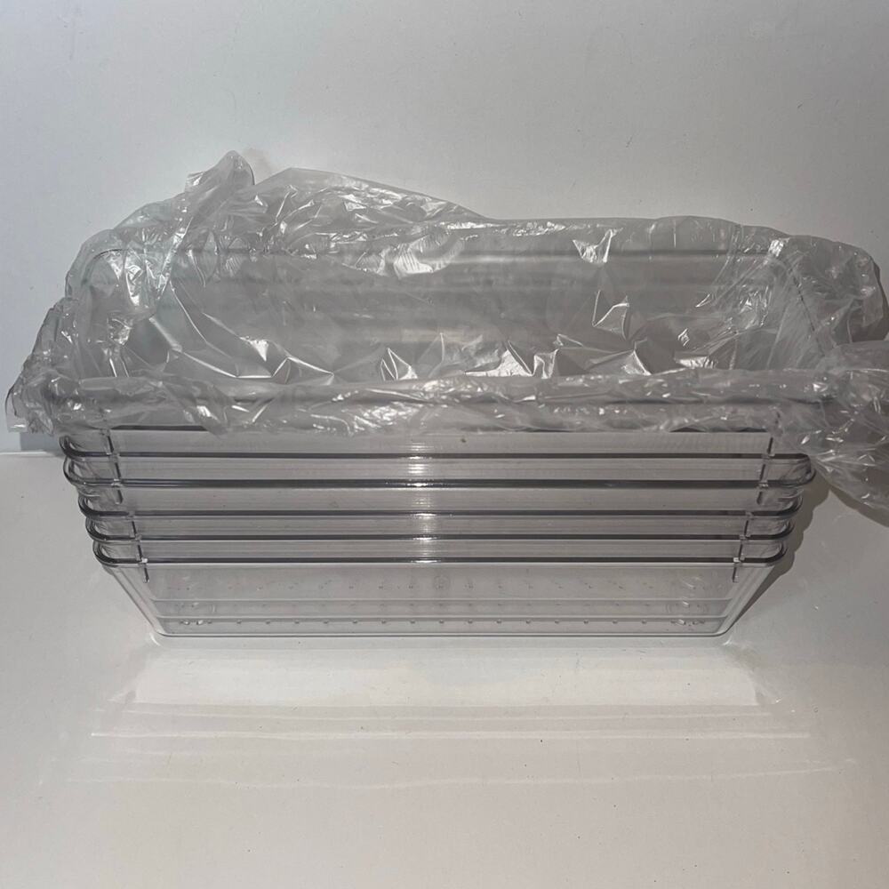 Clear Plastic Storage Organizer Bins – Large Set